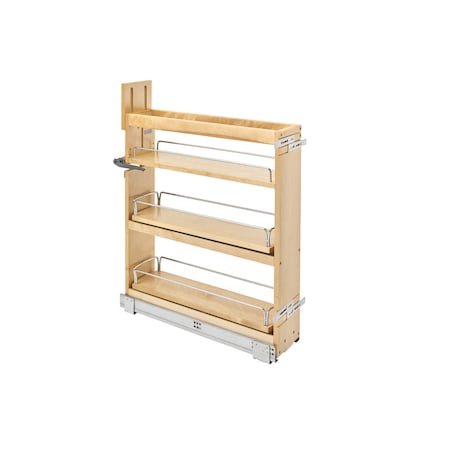 Rev-A-Shelf Maple Veneer, Light Brown, 5.75 in W, 25.63 in H, 22.65 in D, 22.77 in L, Light Brown 448SW-BCSC-5C